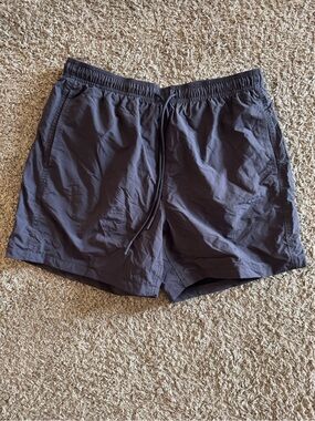 Classic Men's Elastic Waist Swim/Board Shorts - Charcoal Standard Cloth